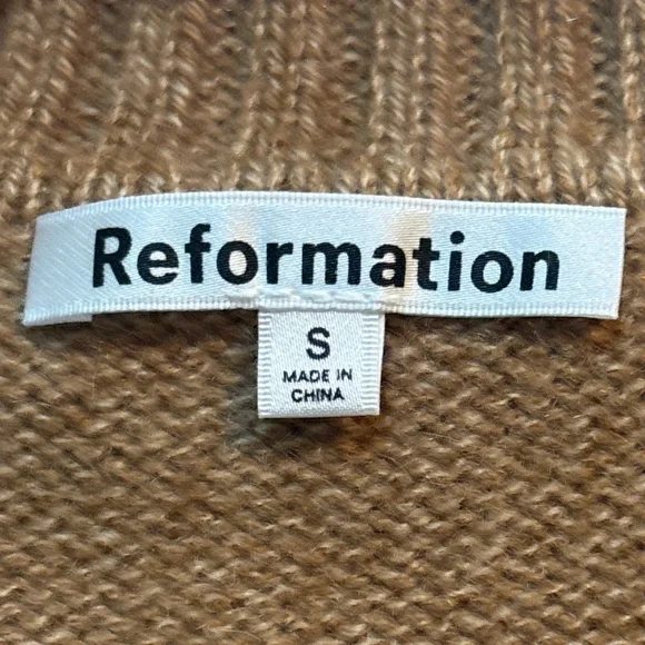 Reformation Beckie Cashmere Collared Sweater - Picture 13 of 14